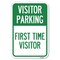 Signmission Reserved Parking Sign Visitor Parking F Heavy-Gauge Aluminum Sign, 12" x 18", A-1218-23017 A-1218-23017 - alternate 1